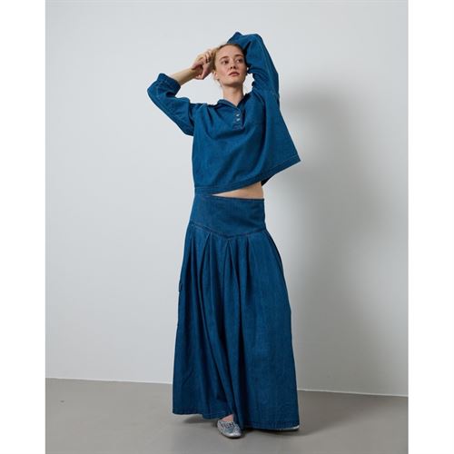 LA ROUGE NEDERDEL, PETRA SKIRT, BLEACH DENIM